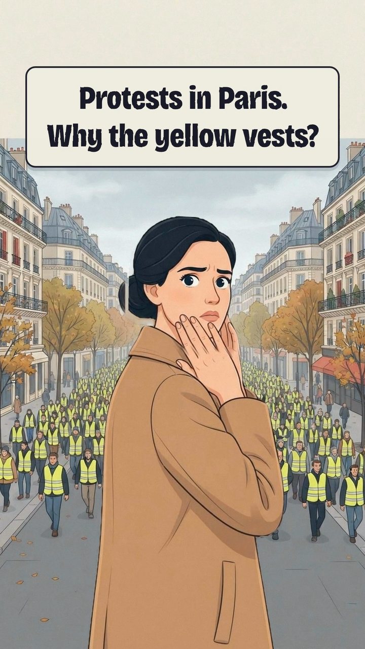 Better French video cover: Protests in Paris. Why the yellow vests?